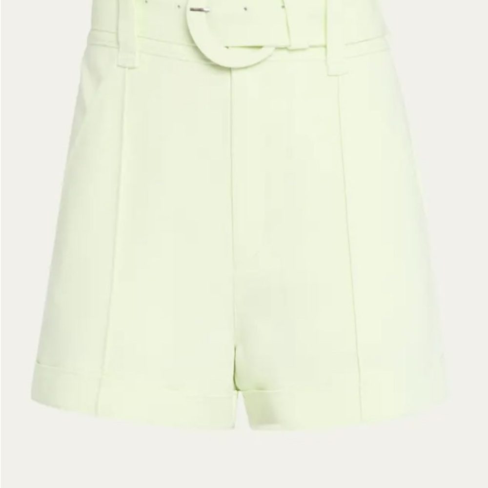 Aldi Belted High-Rise Stitched Shorts